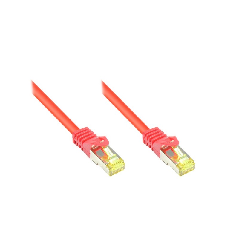 Good Connections Patchkabel con Cat. 7 Rohkabel S/FTP Rosso 0,5m